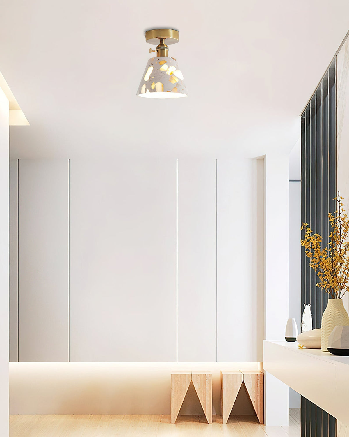 Alvaro Ceiling Lamp, Model C, highlighting its conical shape.