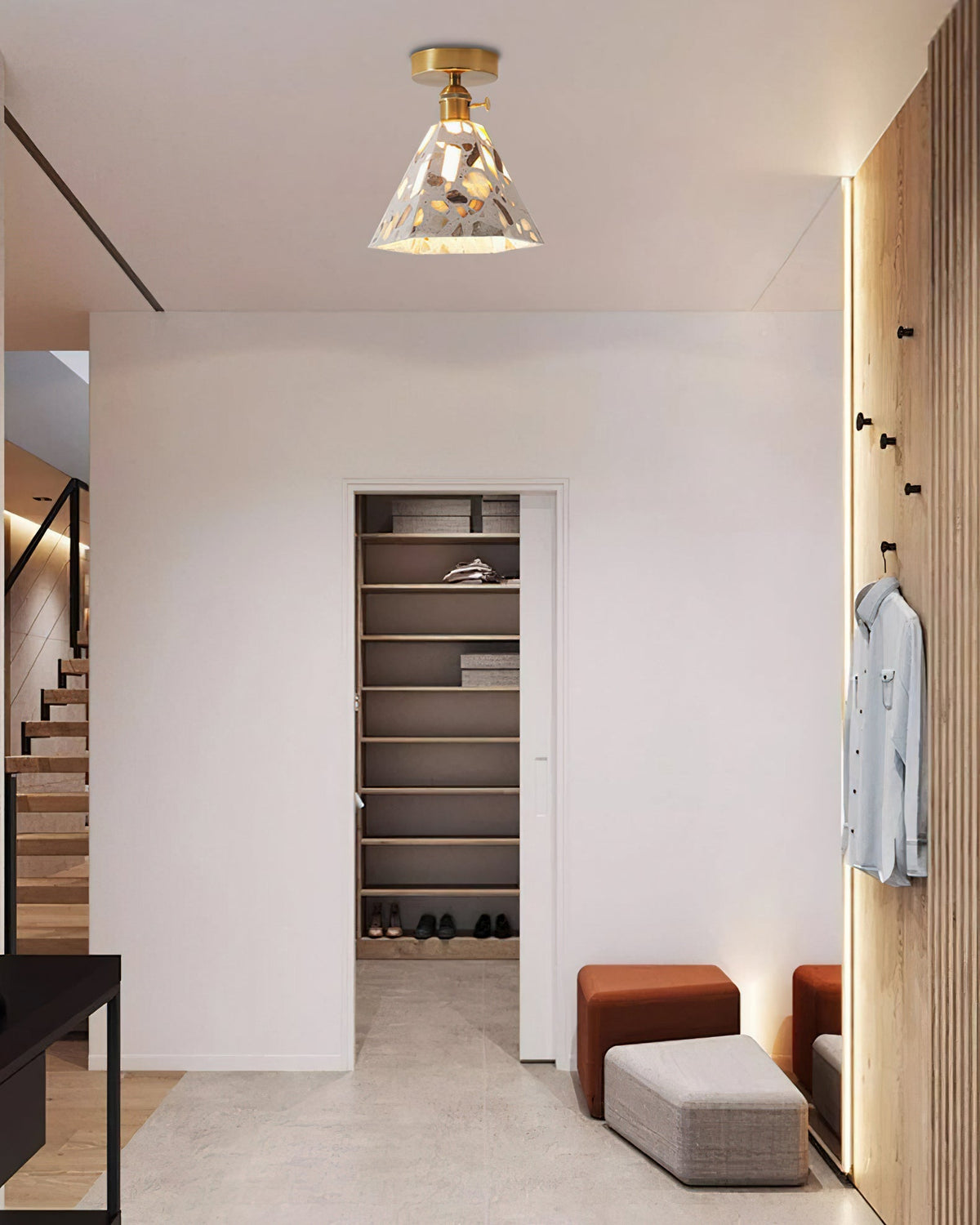 Alvaro Ceiling Lamp illuminating a dining area.