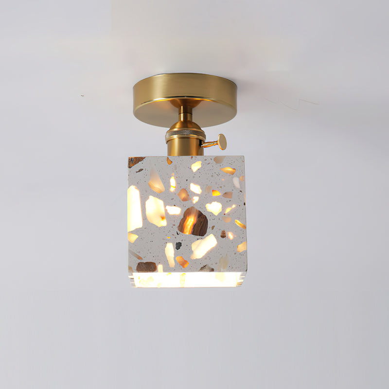 Lifestyle image of the Alvaro Ceiling Lamp in a mid-century modern home.