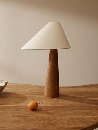 Mirose Lampe de Table en Bois Et Tissu Rustique