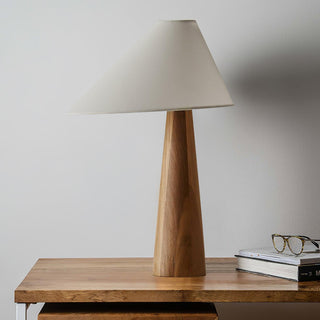 Mirose Lampe de Table en Bois Et Tissu Rustique