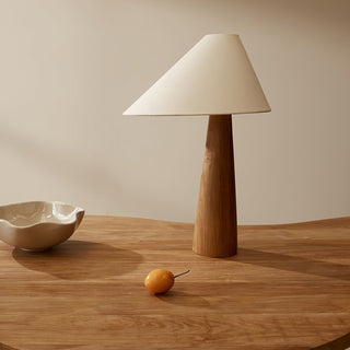 Mirose Lampe de Table en Bois Et Tissu Rustique