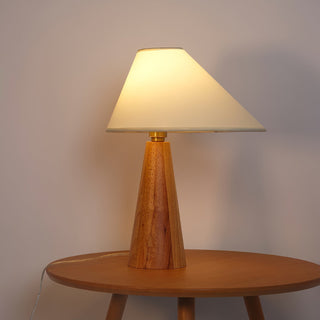 Mirose Lampe de Table en Bois Et Tissu Rustique