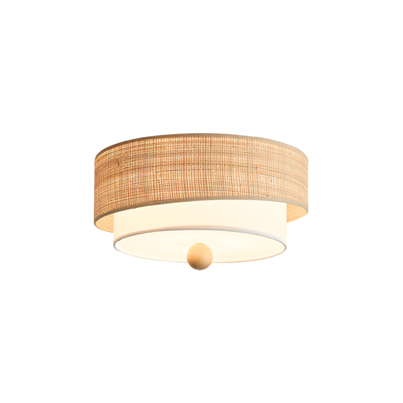 The light casting a soft pattern on the ceiling.