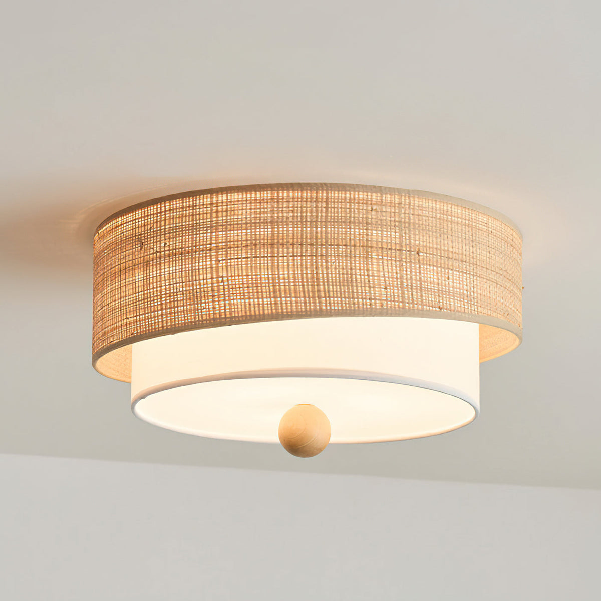 A 40cm diameter version of the Amara Drum Flush Mount.