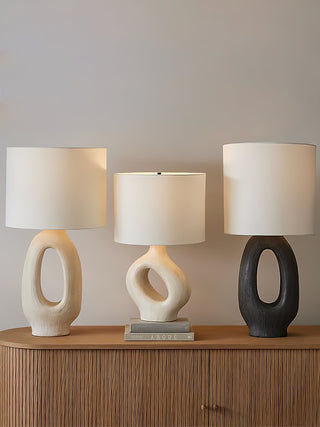 Lumestic Lampe de Table Sculpturale en Résine Et Tissu