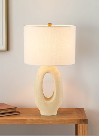 Lumestic Lampe de Table Sculpturale en Résine Et Tissu