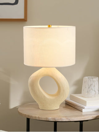Lumestic Lampe de Table Sculpturale en Résine Et Tissu