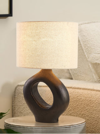 Lumestic Lampe de Table Sculpturale en Résine Et Tissu