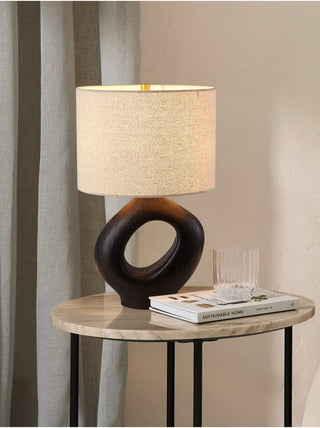 Lumestic Lampe de Table Sculpturale en Résine Et Tissu
