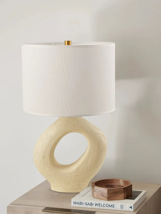 Lumestic Lampe de Table Sculpturale en Résine Et Tissu