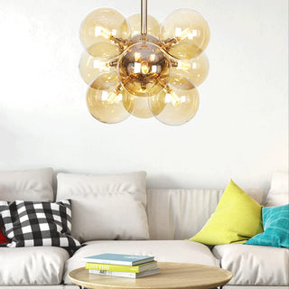 Valentina Minimalisme Rond Suspension Métal/Verre Chambre à coucher