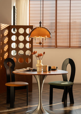 Amber Dome Shaped Pendant Light-Neutral Decor