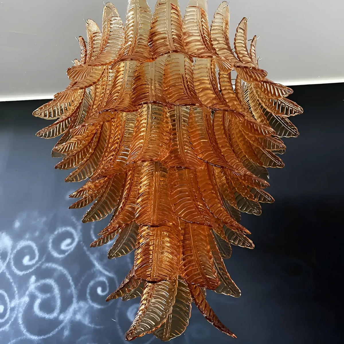 Rosilia Lustre en Verre de Murano Ambre