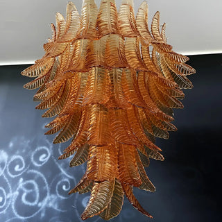 Aurora Lustre en Verre de Murano Ambre