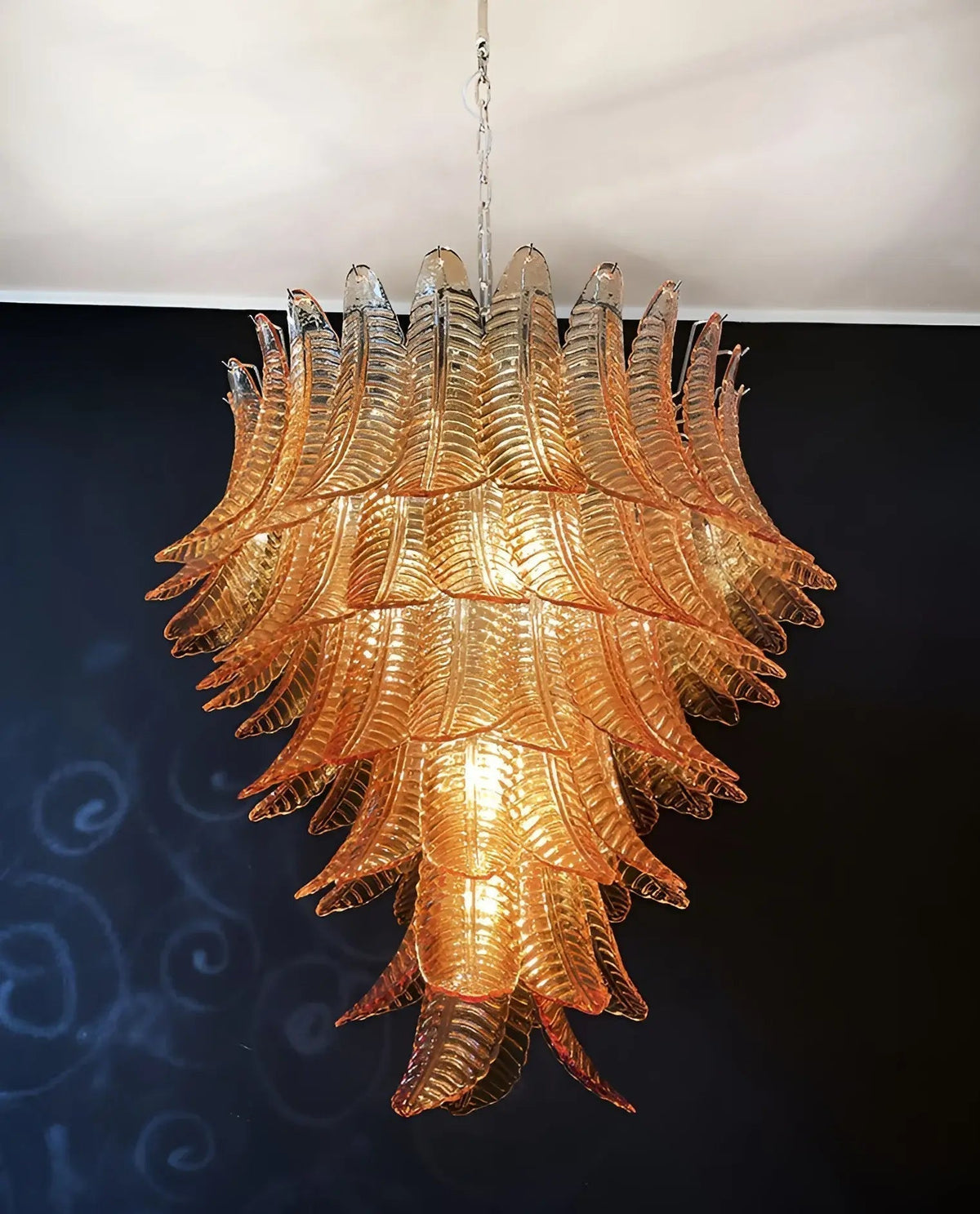 Rosilia Lustre en Verre de Murano Ambre