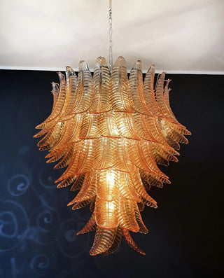 Aurora Lustre en Verre de Murano Ambre