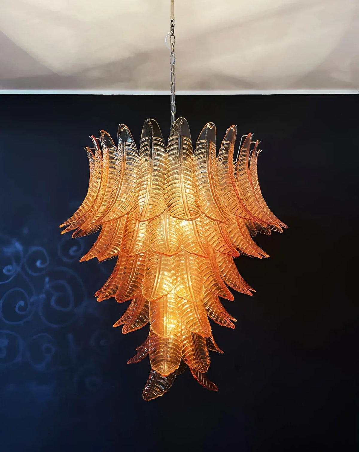 Rosilia Lustre en Verre de Murano Ambre