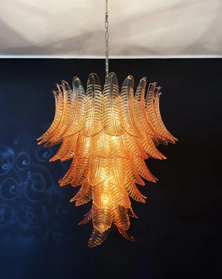 Aurora Lustre en Verre de Murano Ambre