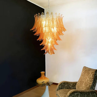 Aurora Lustre en Verre de Murano Ambre