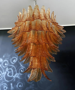 Aurora Lustre en Verre de Murano Ambre