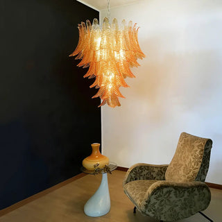 Aurora Lustre en Verre de Murano Ambre