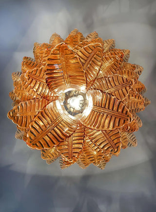 Aurora Lustre en Verre de Murano Ambre