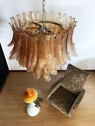 Aurora Lustre en Verre de Murano Ambre