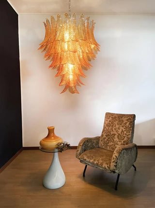 Aurora Lustre en Verre de Murano Ambre