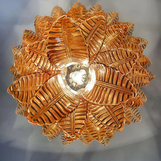 Aurora Lustre en Verre de Murano Ambre