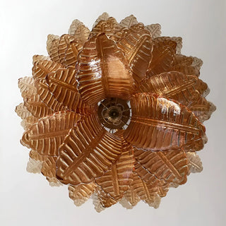 Aurora Lustre en Verre de Murano Ambre