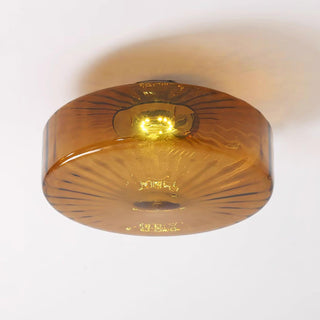 June  Plafonnier Ambre Verre