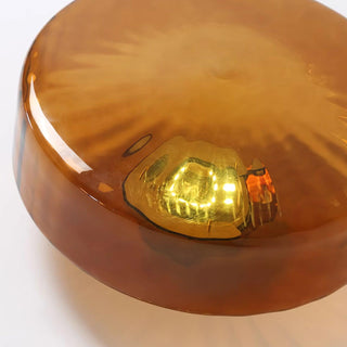 June  Plafonnier Ambre Verre
