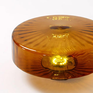 June  Plafonnier Ambre Verre
