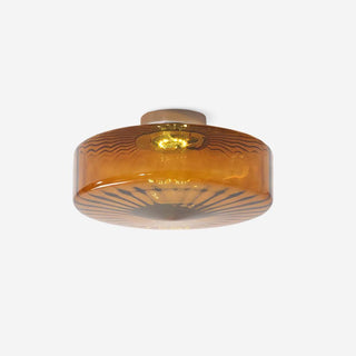 June  Plafonnier Ambre Verre