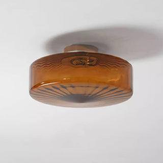 June  Plafonnier Ambre Verre