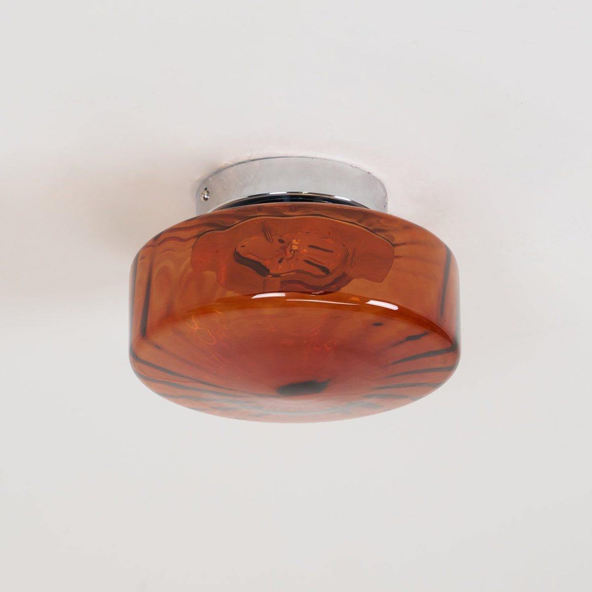 June  Plafonnier Ambre Verre