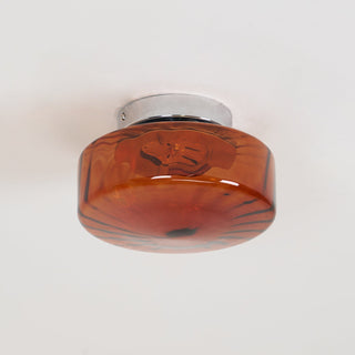 June  Plafonnier Ambre Verre