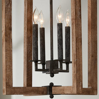 Eirikuvyi Suspension Vintage Créativité en Métal Et Bois Lanterne