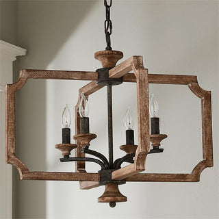 Eirikuvyi Suspension Vintage Créativité en Métal Et Bois Lanterne