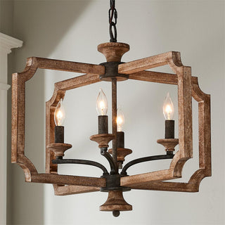 Eirikuvyi Suspension Vintage Créativité en Métal Et Bois Lanterne