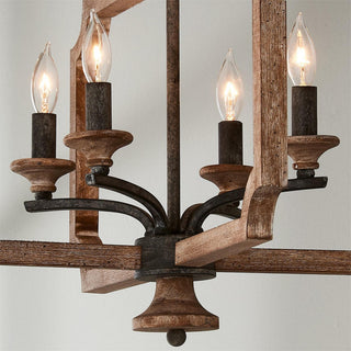 Eirikuvyi Suspension Vintage Créativité en Métal Et Bois Lanterne