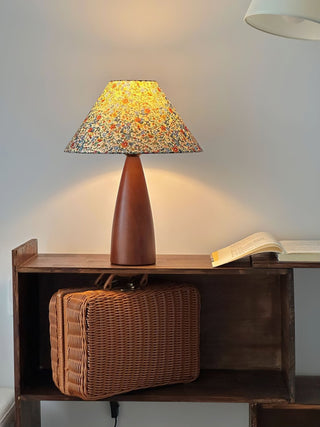 Ber Vintage Lampe de Table en Bois