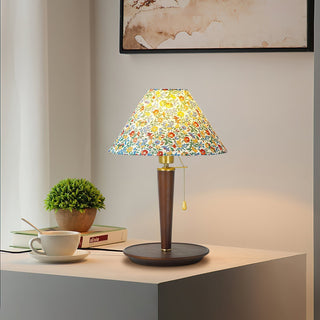 Ber Vintage Lampe de Table en Bois