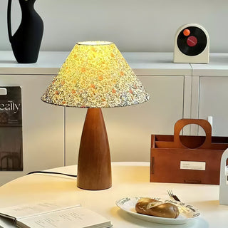 Ber Vintage Lampe de Table en Bois