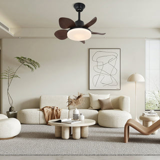 Plafonnier Ventilateur Veyra Moderne en Bois