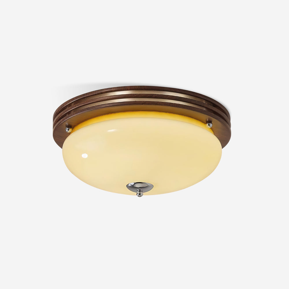 Povio Glass Flush Mount Ceiling Light-Neutral Decor