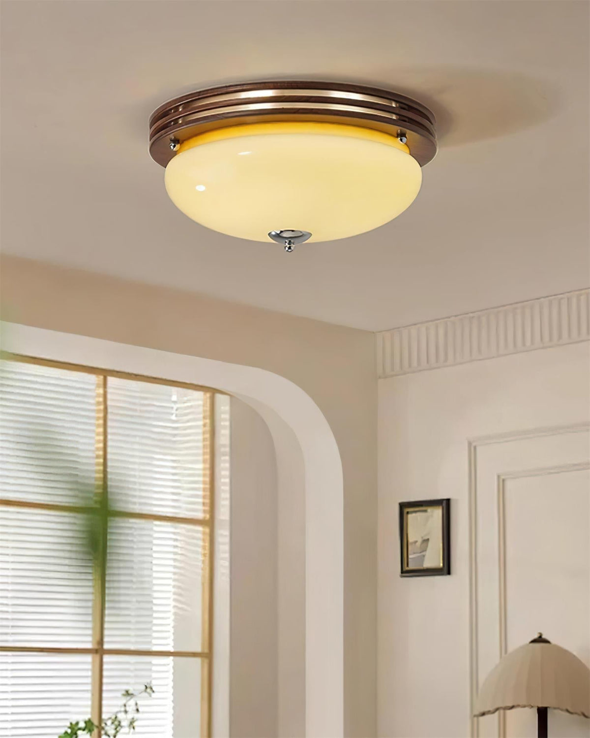 Povio Glass Flush Mount Ceiling Light-Neutral Decor