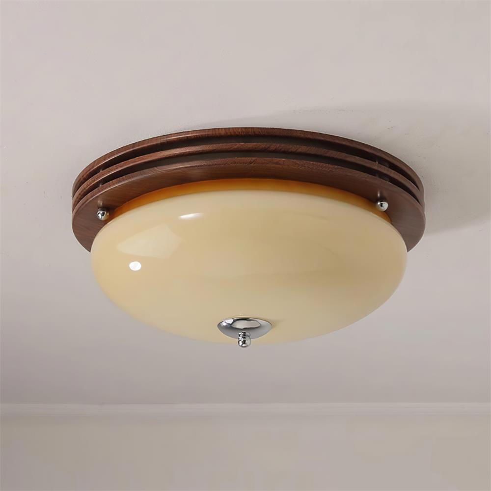 Povio Glass Flush Mount Ceiling Light-Neutral Decor