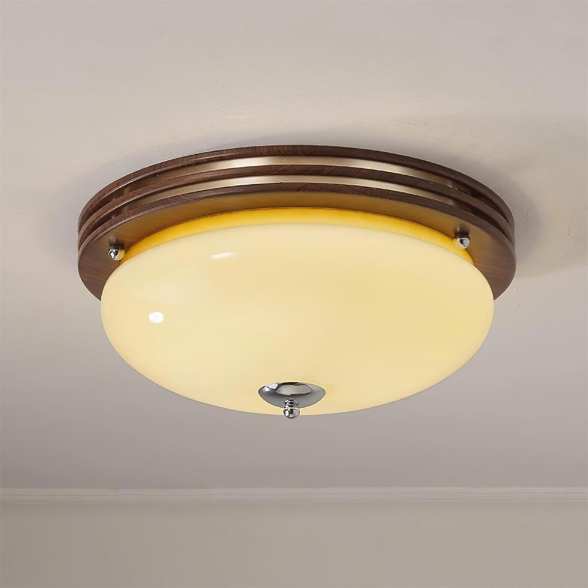 Povio Glass Flush Mount Ceiling Light-Neutral Decor
